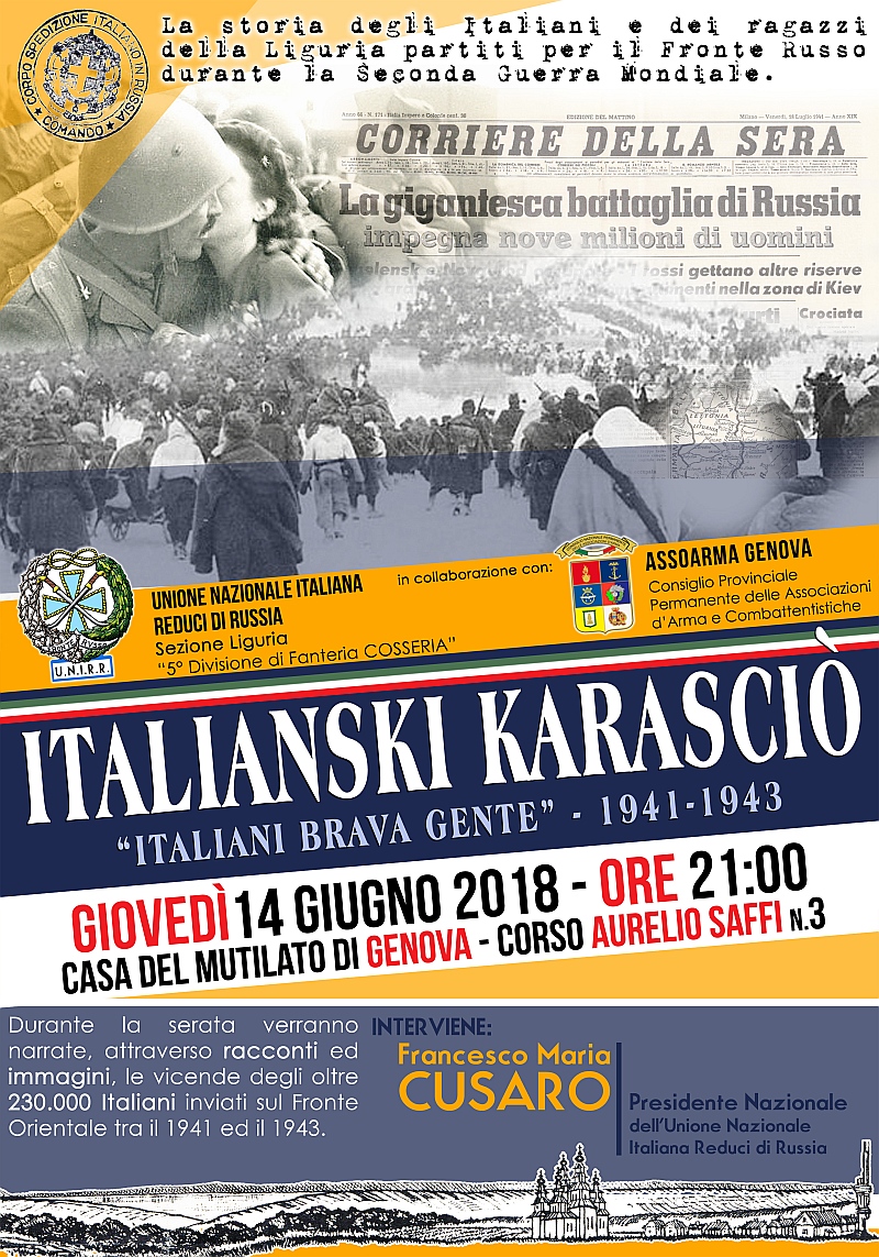 Italianski Karasciò 14 06 18 Genova locandina